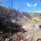 Imatge de l'incendi a Pradell de la Teixeta.