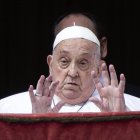 El papa Francesc en la seva compareixença durant la benedicció Urbi et Orbi el passat diumenge a Roma.