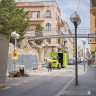 Imatge de les obres de rehabilitació del Fòrum de la Colònia.