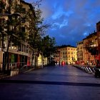Vista del Passeig de Vic senes llum.