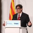 El president de la Generalitat, Salvador Illa, en roda de premsa aquest dimarts.