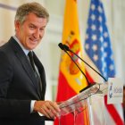 El líder del PP, Alberto Núñez Feijóo, aquest dimecres a Madrid.