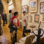 Fotografia de la inauguració de l’exposició sobre Josep Maria Baiges i Jansà al Castell del Cambrer.