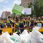 Alguns dels alumnes reusencs que han participat en la recollida de residus.