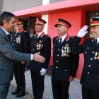 El director general de la Policia, Josep Lluís Trapero, saludant als comandaments del cos de la regió policial del Camp de Tarragona.