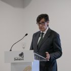 El president de la Generalitat, Salvador Illa, a un acte a Deltebre