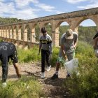 Alumnes del Centre de Noves Oportunitats del Camp de Tarragona van participar ahir.