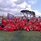 L’equip del Riudoms Rebels celebrant el títol de campió de Catalunya el passat diumenge.
