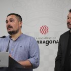 Jordi Collado i Toni Carmona durant la compareixença.