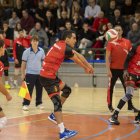 El jugador Elio Carrodeguas, durant un partit d’aquest curs amb el CV Sant Pere i Sant Pau.