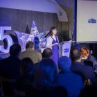 Imatge de la directora del Museu del Port, Mercè Toldrà, durant l’acte institucional amb motiu del 25è aniversari de l’equipament.