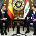 El president del govern espanyol, Pedro Sánchez, i el primer ministre de l'iraq, Mohammed Shia Al Sudani