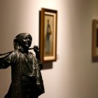 Escultura que representa el personatge de Manelic d'Àngel Guimerà, feta per Josep Montserrat i Portella.
