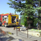 Una dotació de Bombers al lloc dels fets.