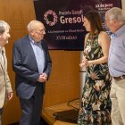 L’edil Òscar Subirats; el president de Gresol, Emili Correig; l’alcaldessa, Sandra Guaita; i el director general de Gresol, Robert Moragues.