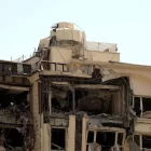 Un edificio dañado en Irán como consecuencia de los bombardeos israelíe