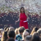 Sandra Guaita, durant un moment de la conferència.