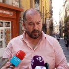 El portaveu adjunt d’ERC, Xavi Puig, durant la seva compareixença.