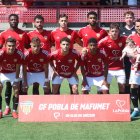 La plantilla de la Pobla de Mafumet abans d'un partit.