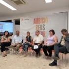 Els regidors de govern d’ERC Reus i el portaveu de l’executiva local, Carles Prats.