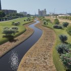 Render del projecte de renaturalitzaciódel riu Francolí.