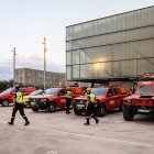 Agents de l'UME al Centre de Comandament Avançat situat a Tortosa.