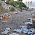 Estat de la Punta del Miracle després del Concurs de Focs Artificials.