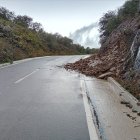 imatge d'arxiu d'un despreniment a la carretera