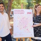 Daniel Marcos i Sandra Guaita presentant les futures inversios a la via pública.