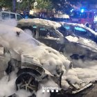 Imatges dels tres vehicles afectats per l'incendi a SPiSP.
