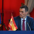 Imatge d'arxiu del president del govern espanyol, Pedro Sánchez, durant la cimera d'alt nivell Democràcia Sempre