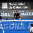 Agustín Tapia i Arturo Coella, durant la seva estrena a la pista central del Palau d’Esports.