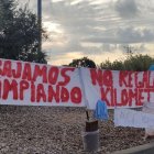Imatge de la jornada de vaga a les portes d’IDIADA.