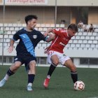 L’extrem del Nàstic, Pau Martínez, durant el duel contra l’Hospitalet del darrer dissabte.