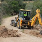 Obres en un camí a Roquetes