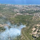 Vista aèria de l'incendi a Roda de Berà