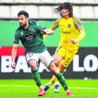 Moi Delgado durant la seva etapa al Racing de Ferrol en un duel contra l’Andorra.