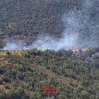 Imatge de l'incendi a Vilanova de Prades
