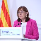 La portaveu del Govern, Sílvia Paneque, durant la roda de premsa després de la reunió del Consell Executiu.