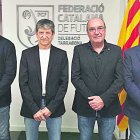 D’esquerra a dreta, els subdelegats Aniceto Galván i Juan Francisco Muñoz, l’exdelegat territorial José Cosano i el subdelegat Toni Nieto.
