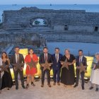 Imatge de la trobada entre alcaldes i representants de les ciutats del Pacte d'Amistat