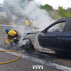 Imatge del vehicle afectat a l'AP-7 a Vila-seca