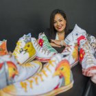 Fotografia d’Anna Jové, coneguda com a Anna Style, creadora de les vambes del seguici de Reus.