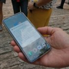 Imatge d'arxiu d'un mòbil amb el missatge Es-Alert a la pantalla