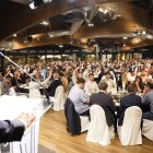 El president de l'AEHT donant la benvinguda als assistents del sopar anual