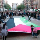 Imatge de la manifestació a la plaça de la Font.