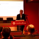 El president d'Asfuncat, Josep Maria Mons, en la presentació de l'informe del sector funerari a Catalunya 2024 celebrada a Reus.