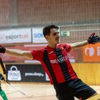 El jugador del Reus Deportiu, Marc Julià, celebrant un gol.