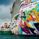Repostaje de combustible al crucero Norwegian Aqua.