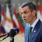 El president espanyol, Pedro Sánchez, a la seva arribada a un Consell Europeu.